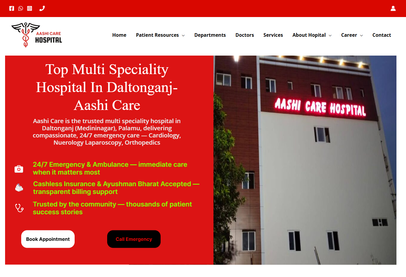 Aashi Care Hospital digital growth case study