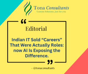 Indian IT Sold “Careers” That Were Actually Roles: now AI Is Exposing the Difference.